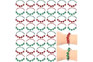 Liliful 40 Pcs Jingle Bell Bracelets Yuletide Cheer