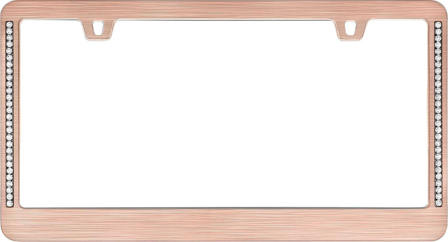 Cruiser Accessories 15000 Neo Diamondesque License Plate Frame, Rose Gold