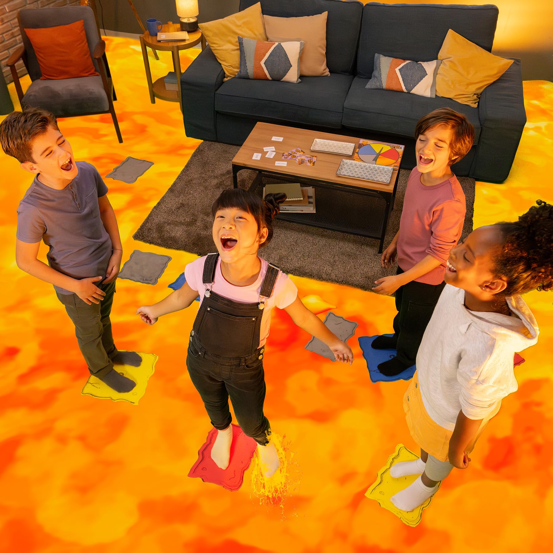 Goliath - FLOOR IS LAVA! - Interactive Board Game for Kids from 5 Years Old - Develops Balance and Coordination - Indoor or Outdoor Family Game - 2 to 6 Players - 20 Min — view 5