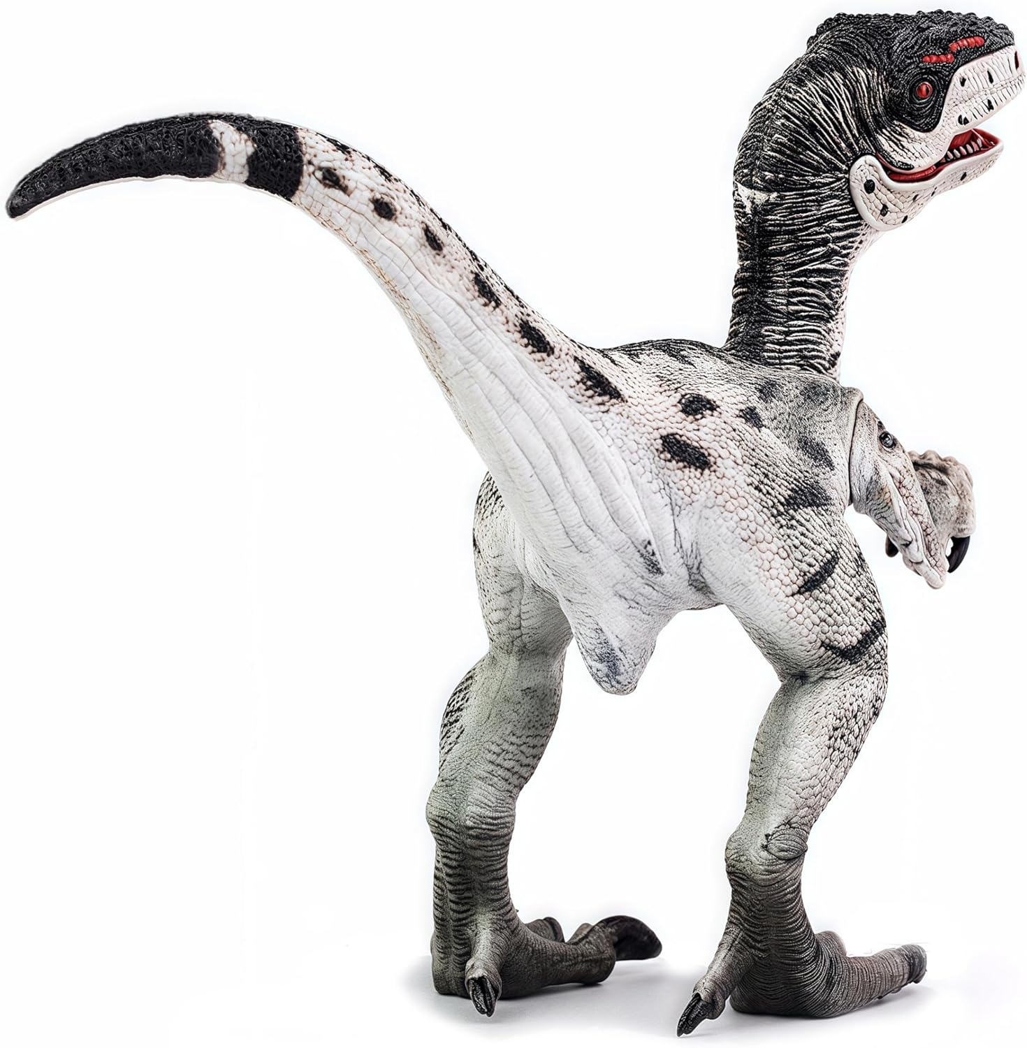 Gemini&Genius Velociraptor Dinosaur Toy for Kids, Raptor Dinosaur Action Figure with Movable Jaw and Hands, Realistic Dino World Toy as Gift and Collection Model for Kids Todders
