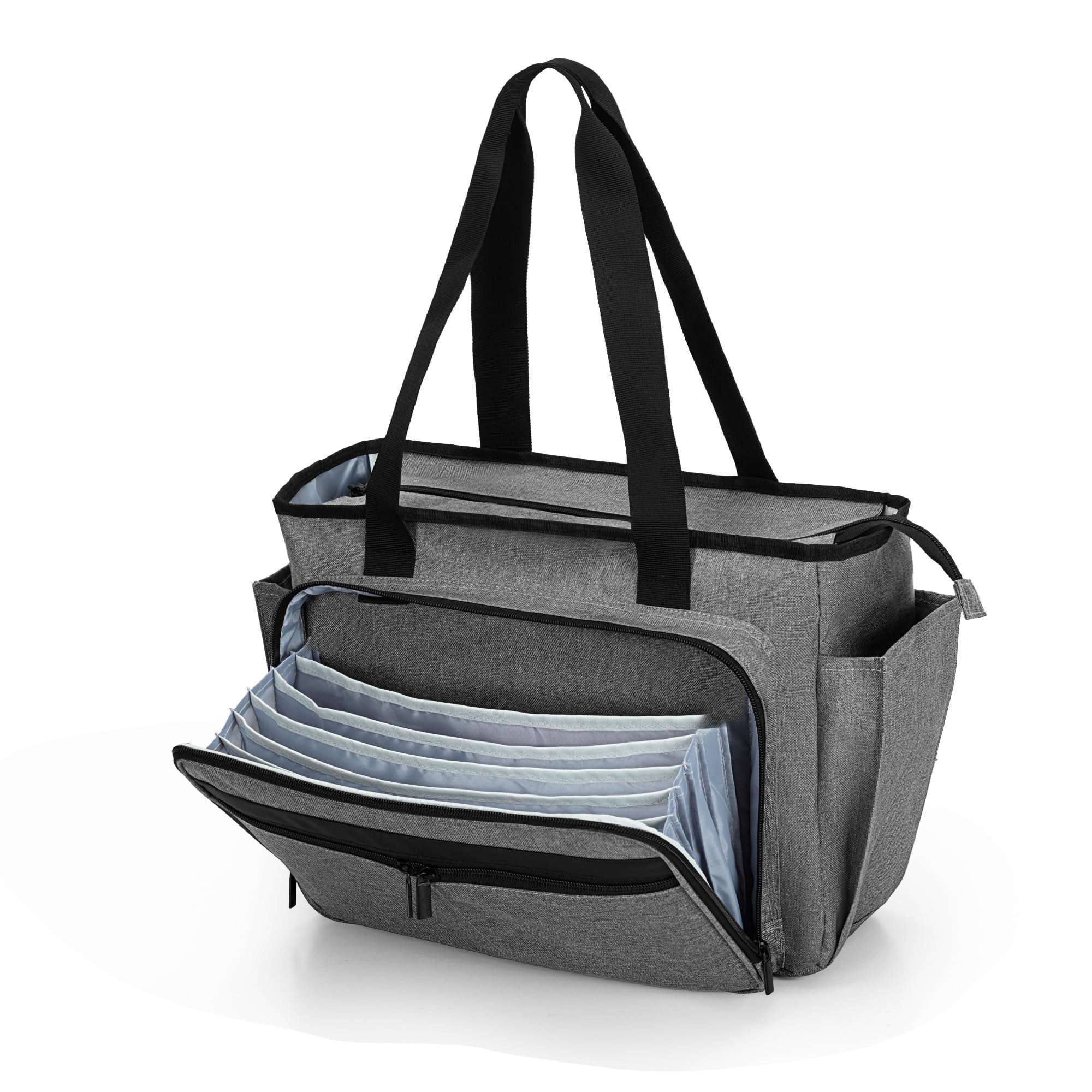 Trunab Bolso para Profesor con Bolsillo Expandible para Carpeta de Archivos, Bolso Utilitario para Enfermeras para Mujeres, Maletín para Computadora Portátil de Oficina