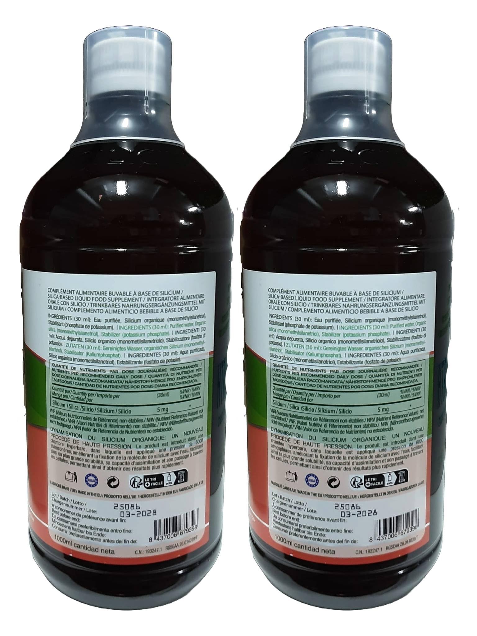 Pack 2x G7 Original Silicium 1L | Sin Conservantes | Silicio Orgánico Biodisponible | Complemento Alimenticio | Fórmula Original de Silicium España