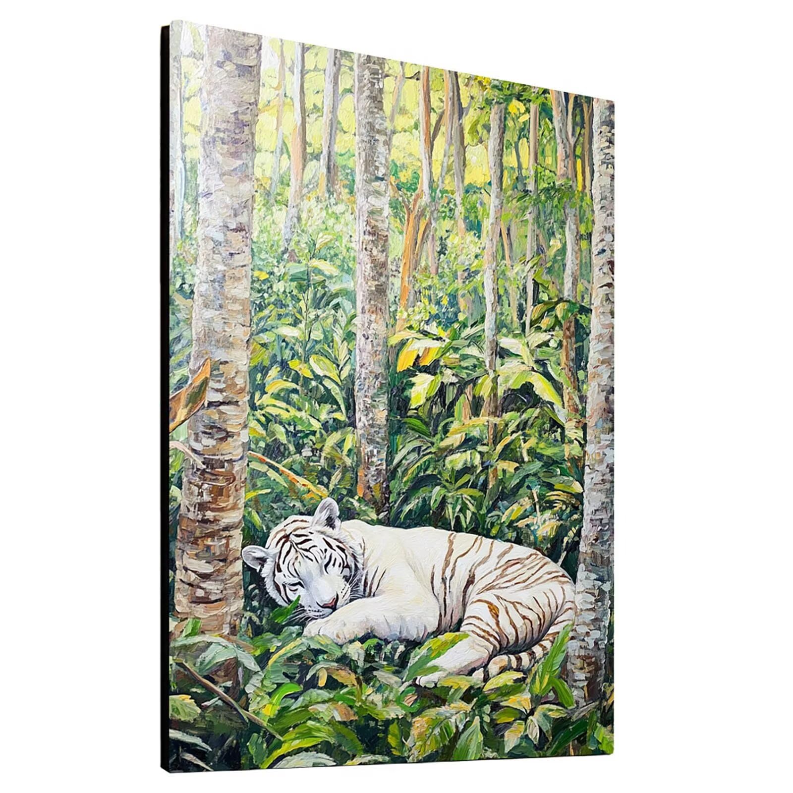 5D DIY diamentowe malowanie biały tygrys 80x110cm pełne wiertło diamentowe malowanie dorośli dzieci haft ścieg krzyżykowy malowanie według numeru zestaw zwierząt diamentowe zestawy artystyczne, do