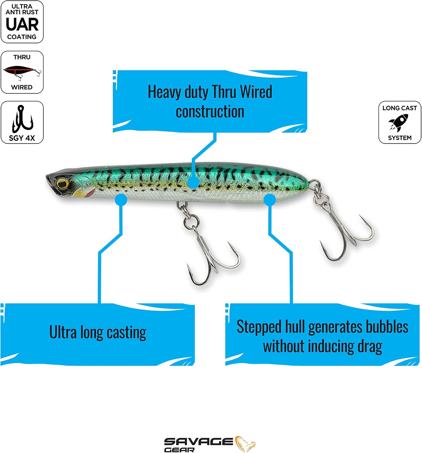 Savage Gear Panic Pencil Popper Fishing Hard Bait