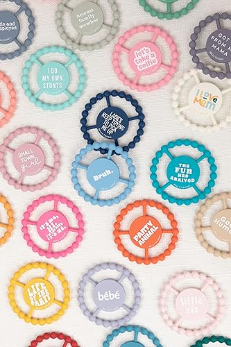 Miniatura 3 de Bella Tunno Happy Mordedor para niñas  Juguete de mordedor suave y de fácil agarre, anillo de silicona para ayudar a calmar las encías, no tóxico y