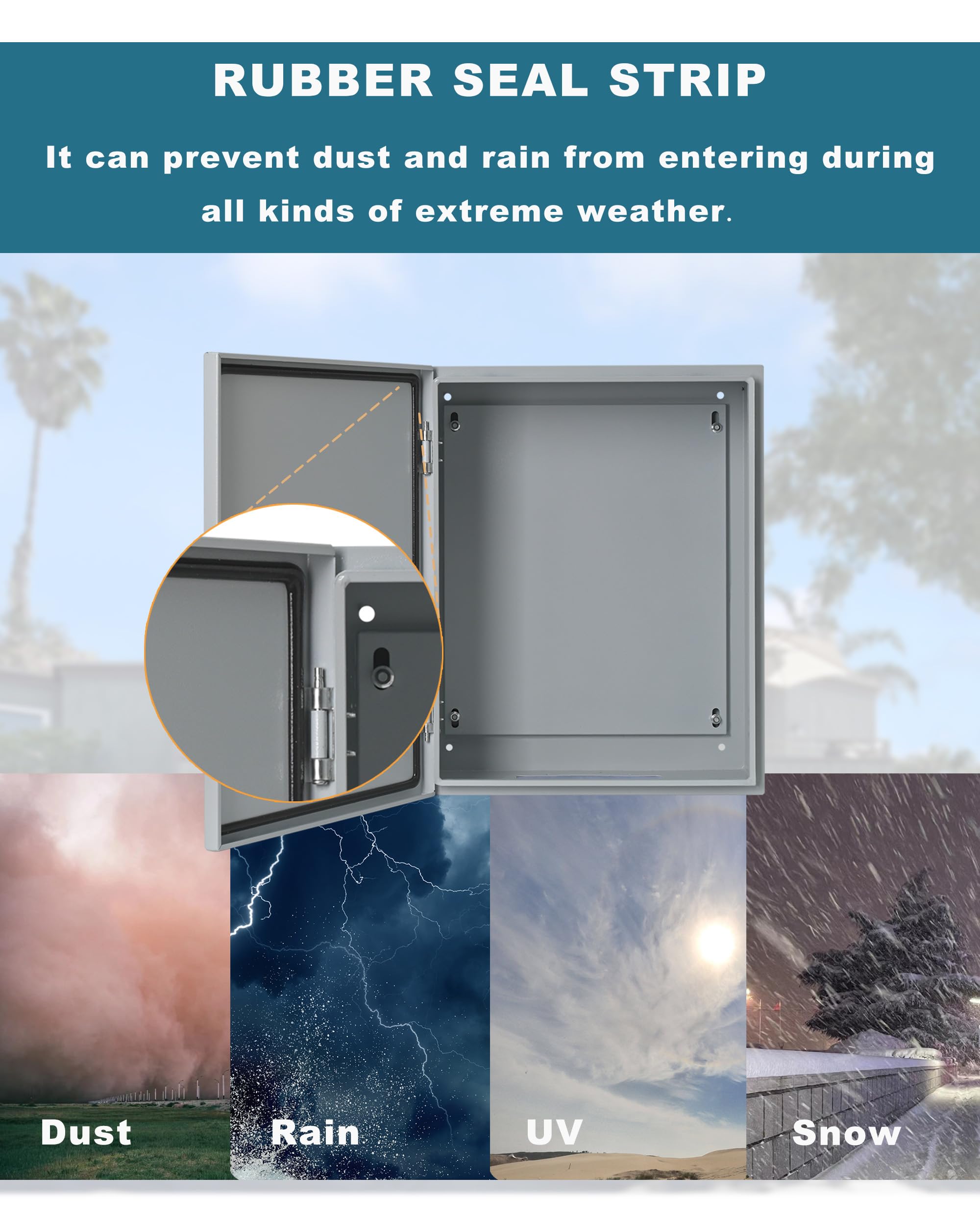 Waterproof Electrical Enclosure 8 x 8 x 6'', Outdoor Electrical