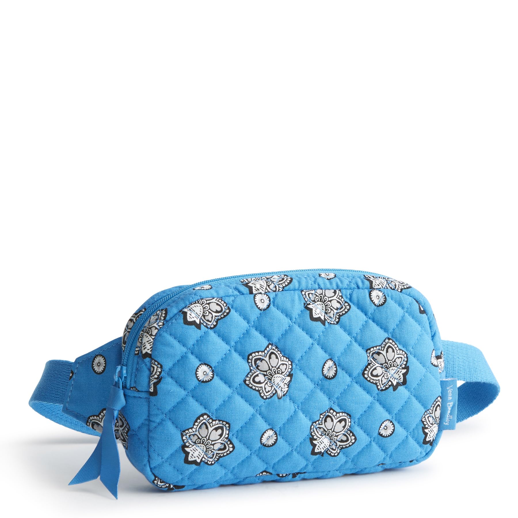 Vera Bradley Premium Cotton Large Travel Duffel Bag, Royal Blue/Red Bandana