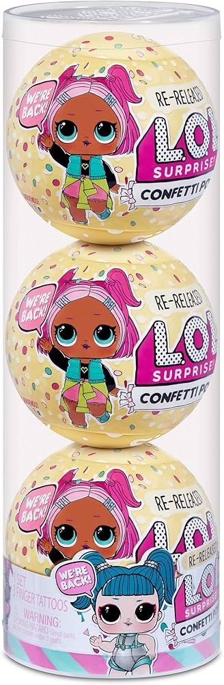 Amazon.com: L.O.L. Surprise! Confetti Pop 3 Pack Glamstronaut – 3