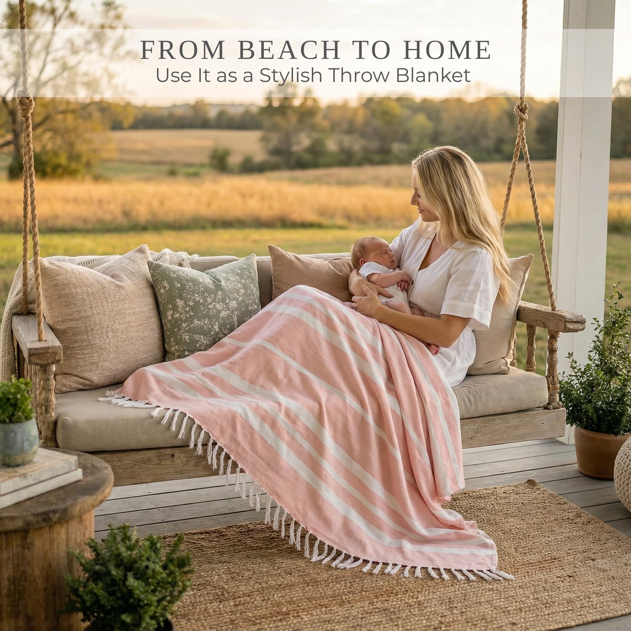 Amazon.com: Beautiful Extra Large Beach Blanket with Tassels