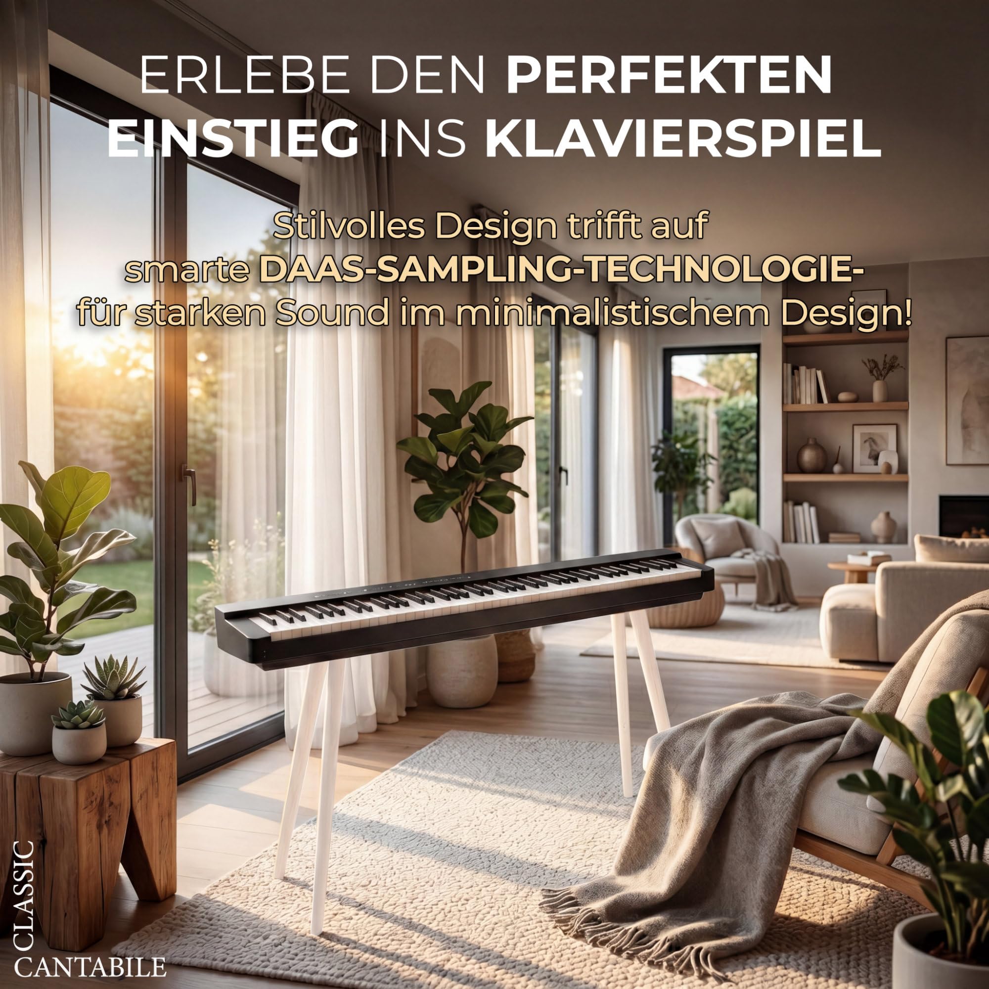 Classic Cantabile SP-316 Stage Piano Schwarz, DAAS-Sampling-Technologie