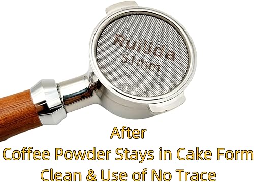 Miniatura 4 de Paquete de 2 pantallas de disco espresso de 2.008 in, reutilizable, 0.067 in de grosor, 150 m, acero inoxidable 316, filtro de café profesional,