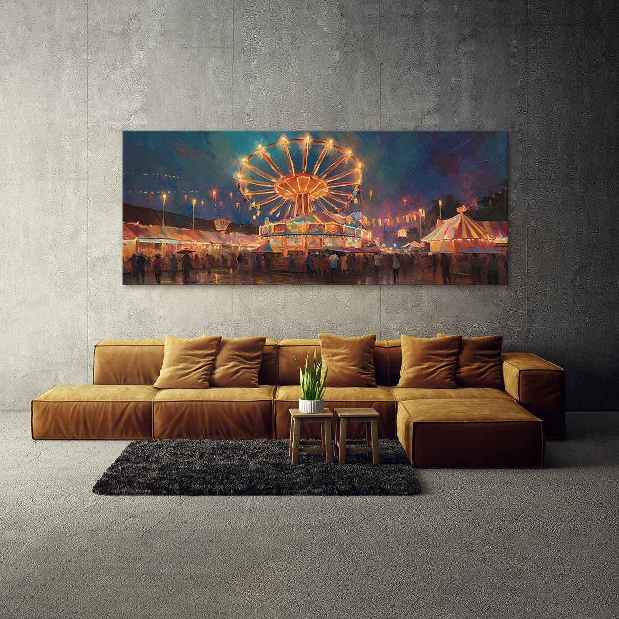 Amazon.com: Sense Canvas Vintage Carnival Whimsy 48 Canvas Art