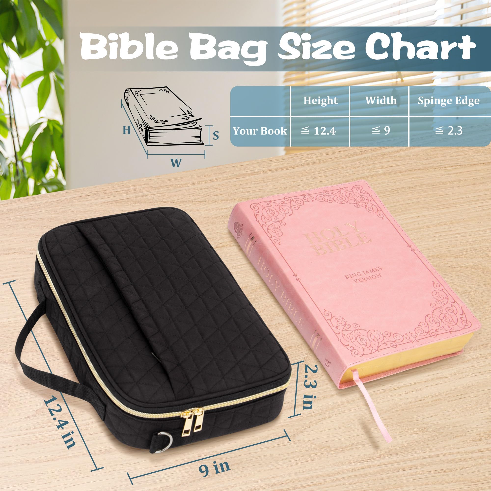 GUEER Bible Cover For Men, Bible Holder, Bible Cover