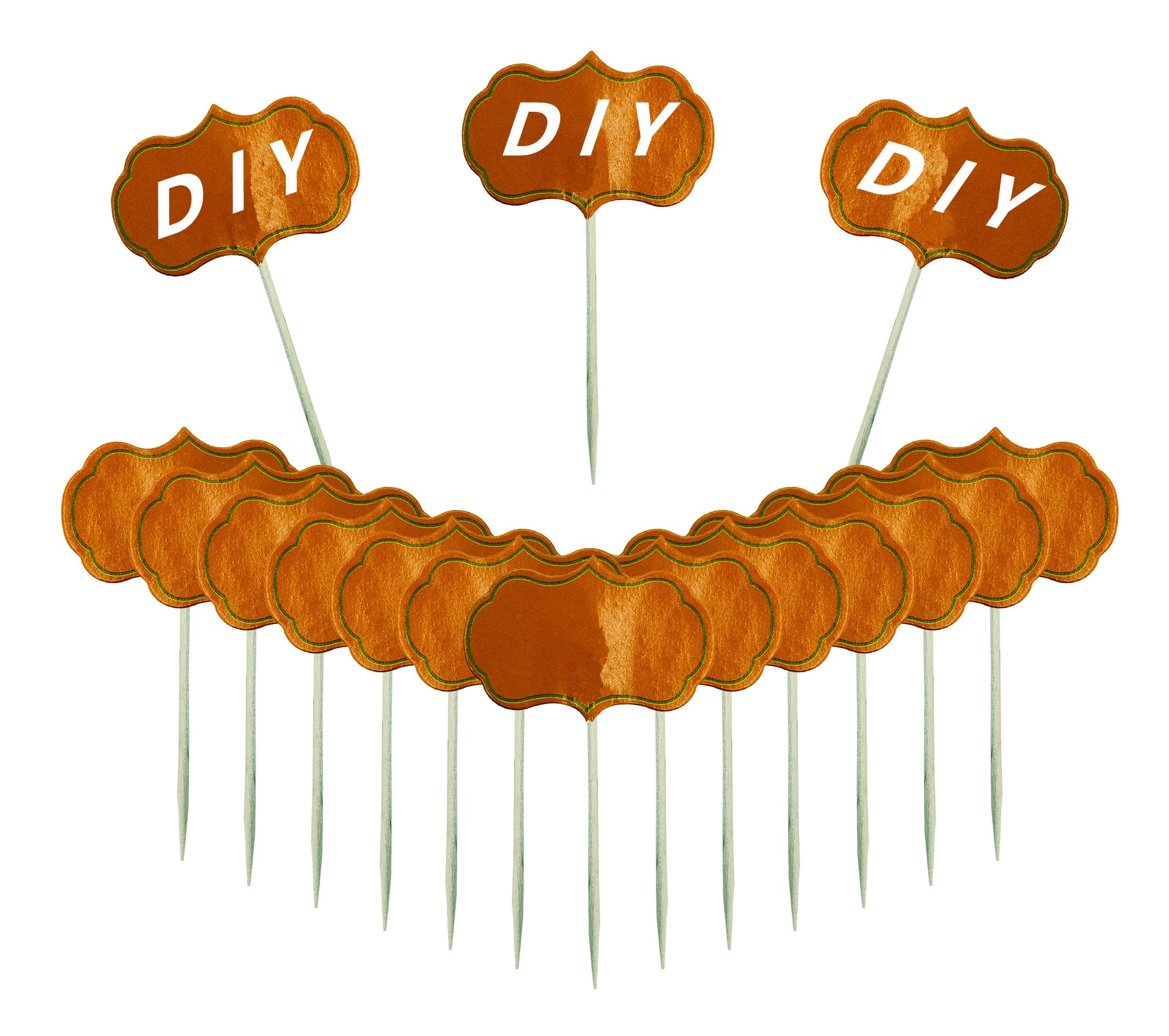 Solid Orange Toothpick Flags, Writable Mini Toothpick Flags,Toothpicks Food Signs for Cheese, Party, Charcuterie Board, Cup cake Toppers Flag DIY Decoration（100 Pcs ）