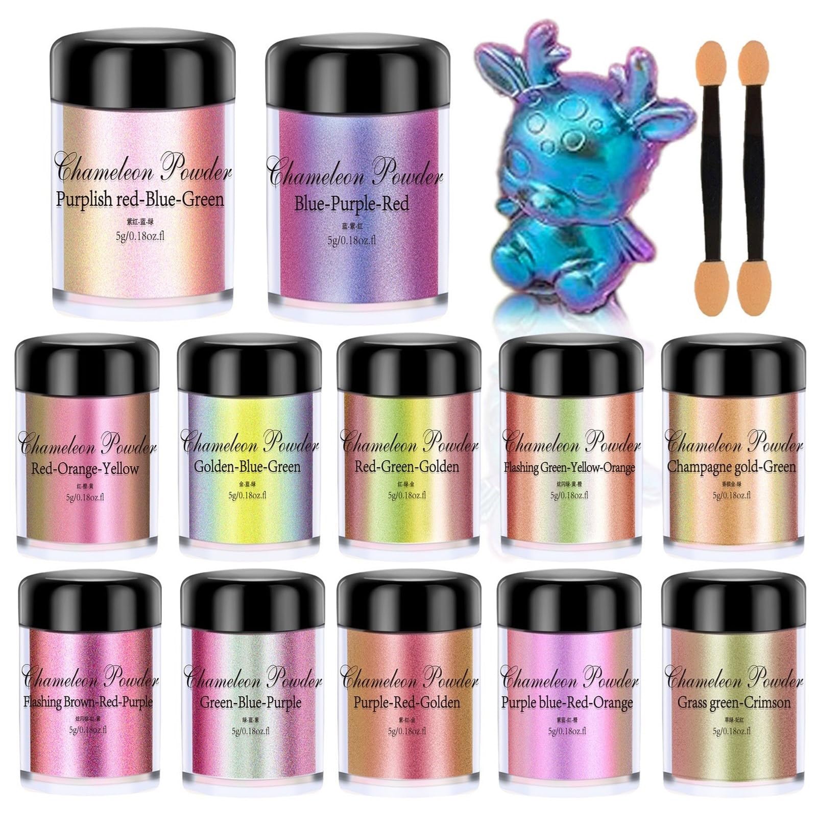 Selezione di pigmenti colorati in 12 colori distintivi per gioielli in resina e sforzi artistici per unghie accessori per nail art