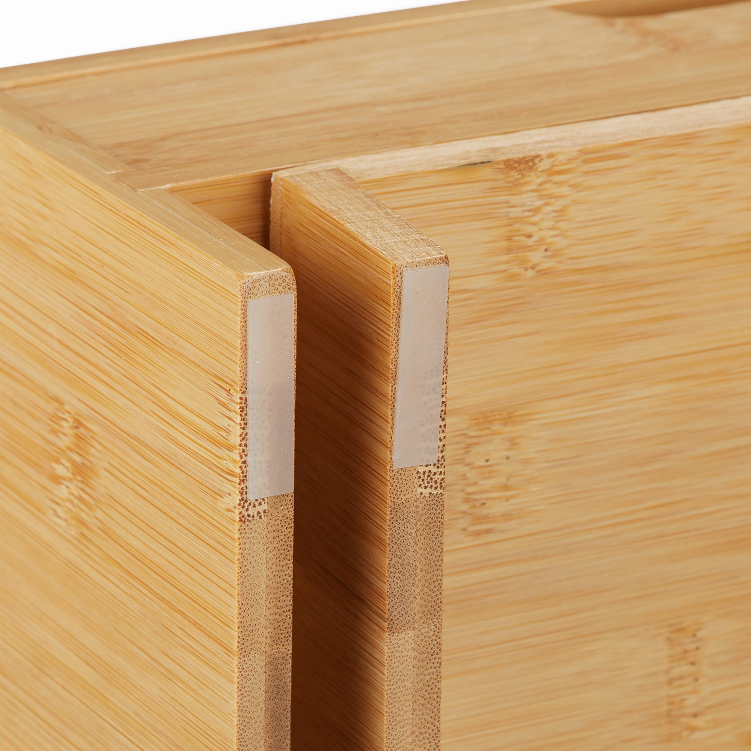 Relaxdays Supporto per Monitor, Rialzo per 2 Schermi da Scrivania, Regolabile HLP: 11 x 107 x 22 cm, Marrone Naturale