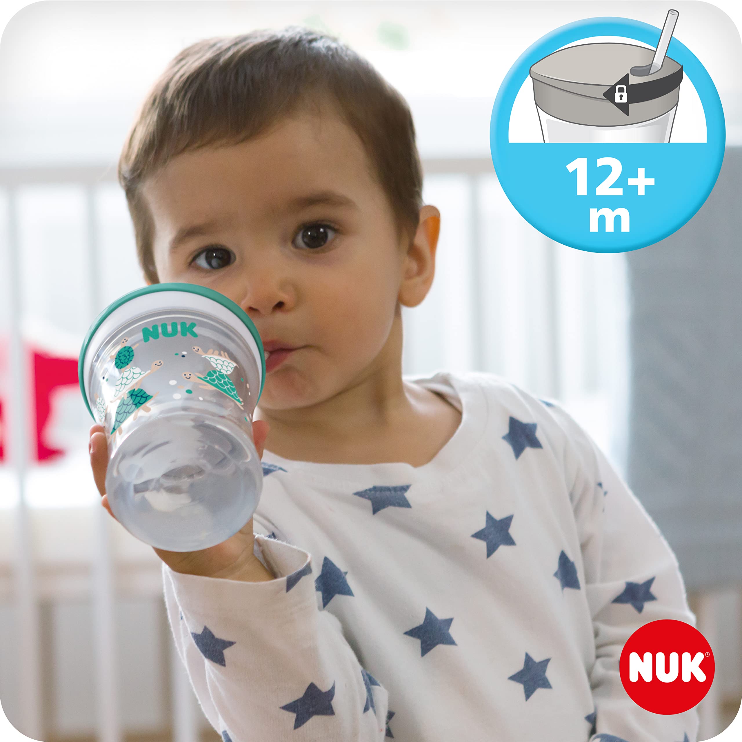 Magic Cup nauka 3 w 1 kubek i butelka na napoje 230 ml bez BPA zielony leopard