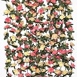 KHOYIME paquet de 5 40 FT Fleur artificielle Garland, Faux Roses Rouges Vines Fleurs en soie Faux Plastique Extérieur Suspension Floral Ivy Garland Décoration pour mariage Arch Chambre à coucher Accueil Mur Backdrop Room Décor