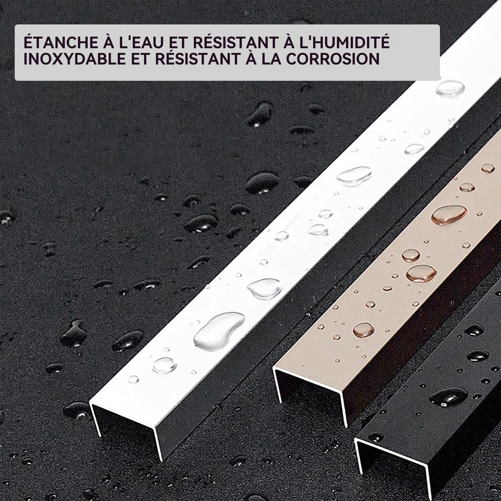 Baguette Angle Mur Profilé en U 100cm* 3 Pièces Profile Aluminium Carrelage Baguette Sol Parfait pour La Construction, Décoration Et Rénovation, Résistant Et Esthétique(Silver,40mm)