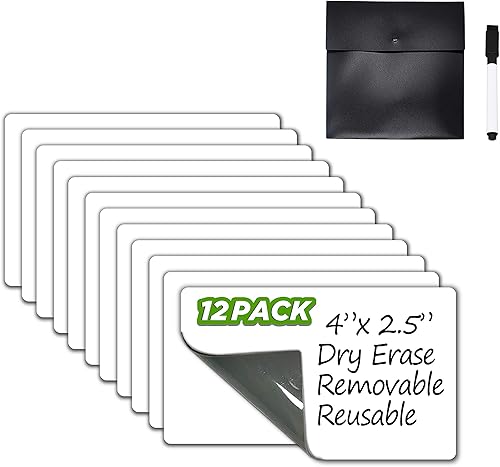 Miniatura 17 de Notas adhesivas de borrado en seco. Calcomanías reutilizables para pizarra blanca de 4 x 4 pulgadas, paquete de 8. Adecuado para todas
