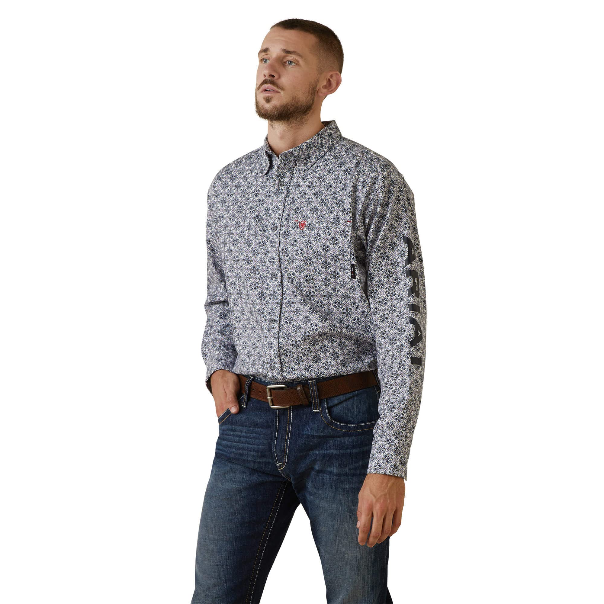 ARIATMen's Fr Amato Logo Stretch Work Shirt