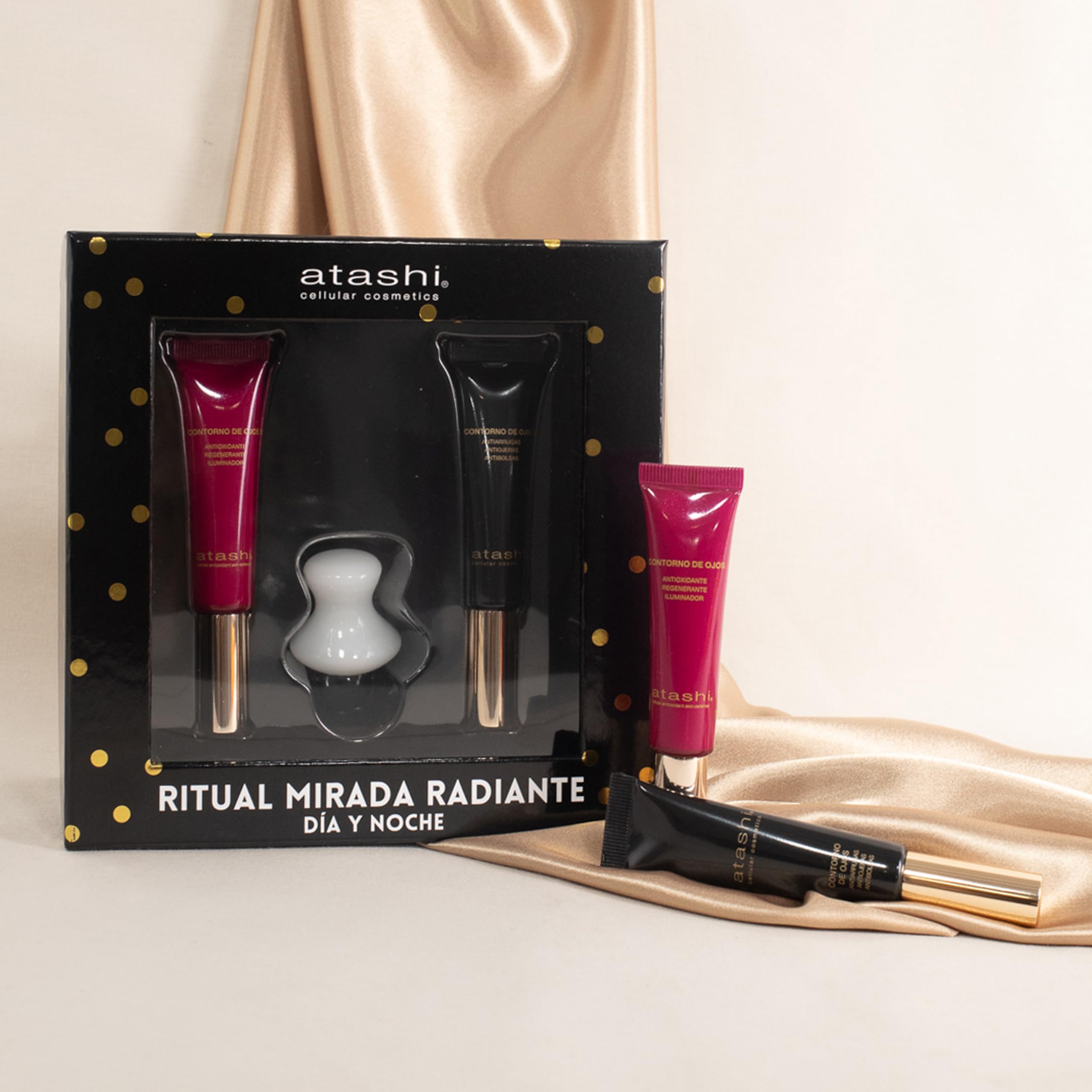 Atashi Regeneratives Antioxidatives Ritual‑Set Feuchtigkeitscreme SPF15 | + Regenerierende Anti‑Aging‑Creme Verlangsamt vorzeitige Hautalterung Mit Vitamin C, E & CoQ10 50 ml + 50 ml