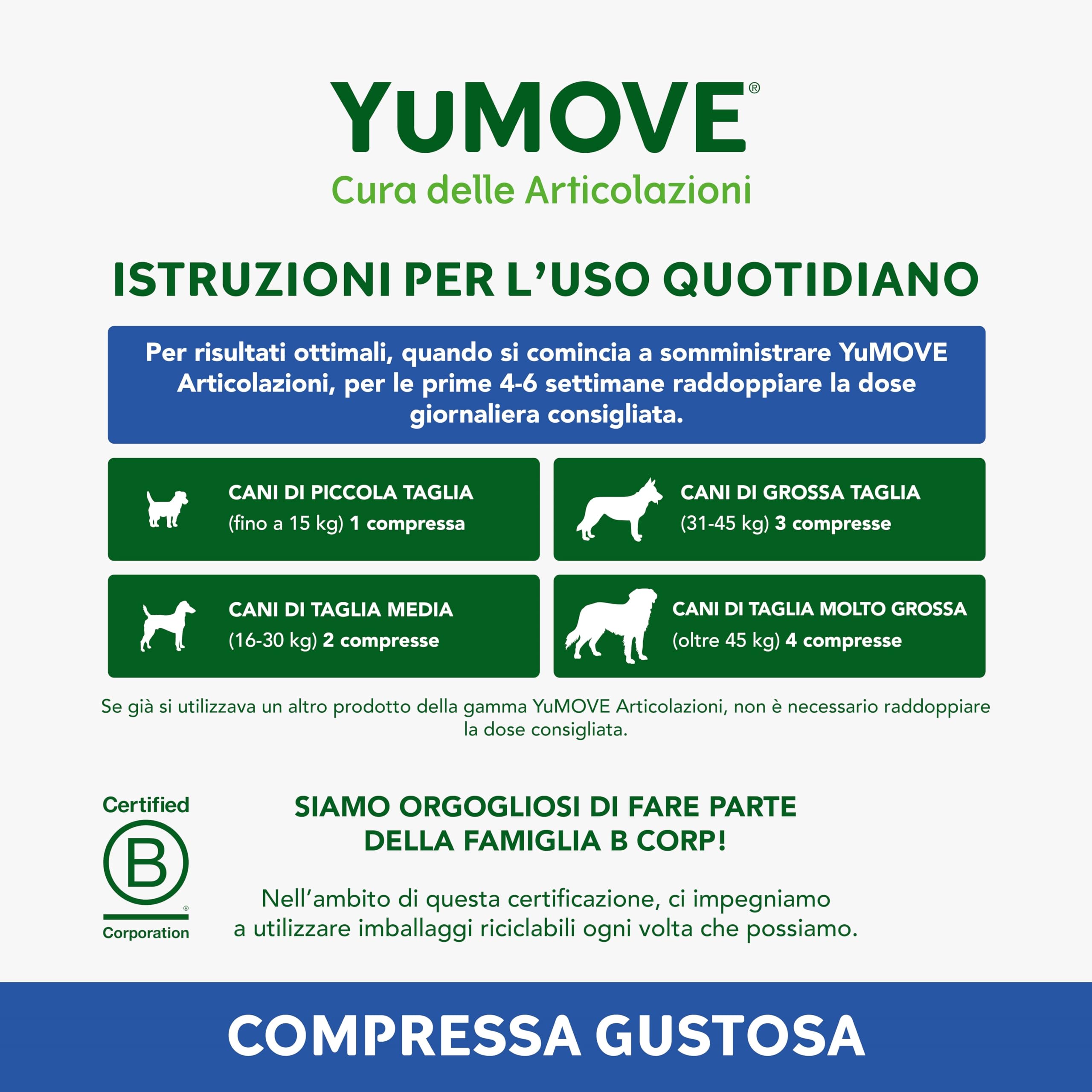 YuMOVE Integratore Articolazioni Cane 8+ Anni - 120 Compresse - In Attesa di Brevetto 170mg di Cozza Verde ActivEase per Compressa - Joint Care Cani Articolazioni & Condroprotettori Cane, Glucosamina