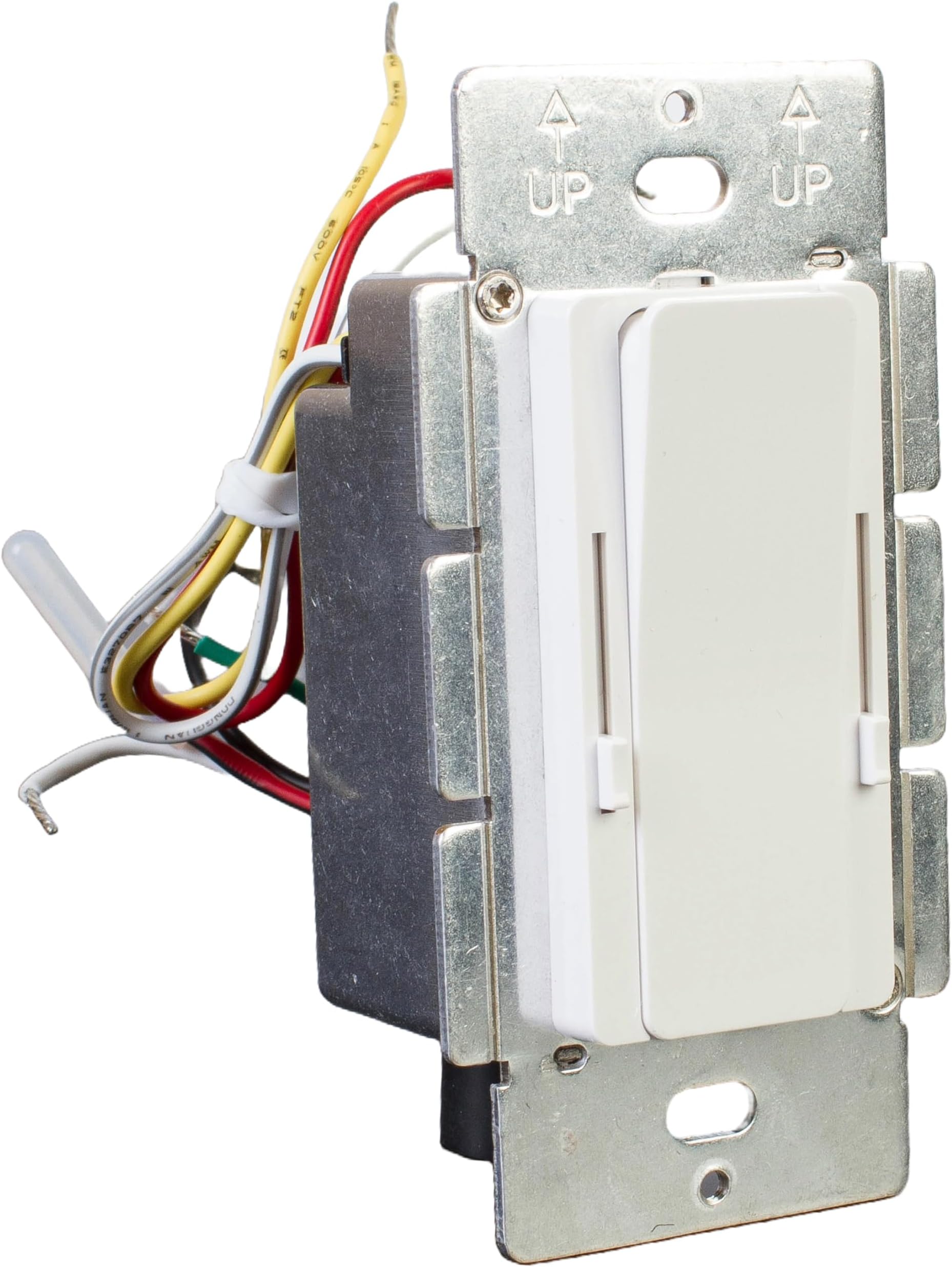 24v 160w CCT LED dimmable Driver and wall dimmer rocker switch 2 in 1 Unit, UL Listed AC to DC 24v Compatible with Most Junction Box for CCT LED Strip Tape Lights