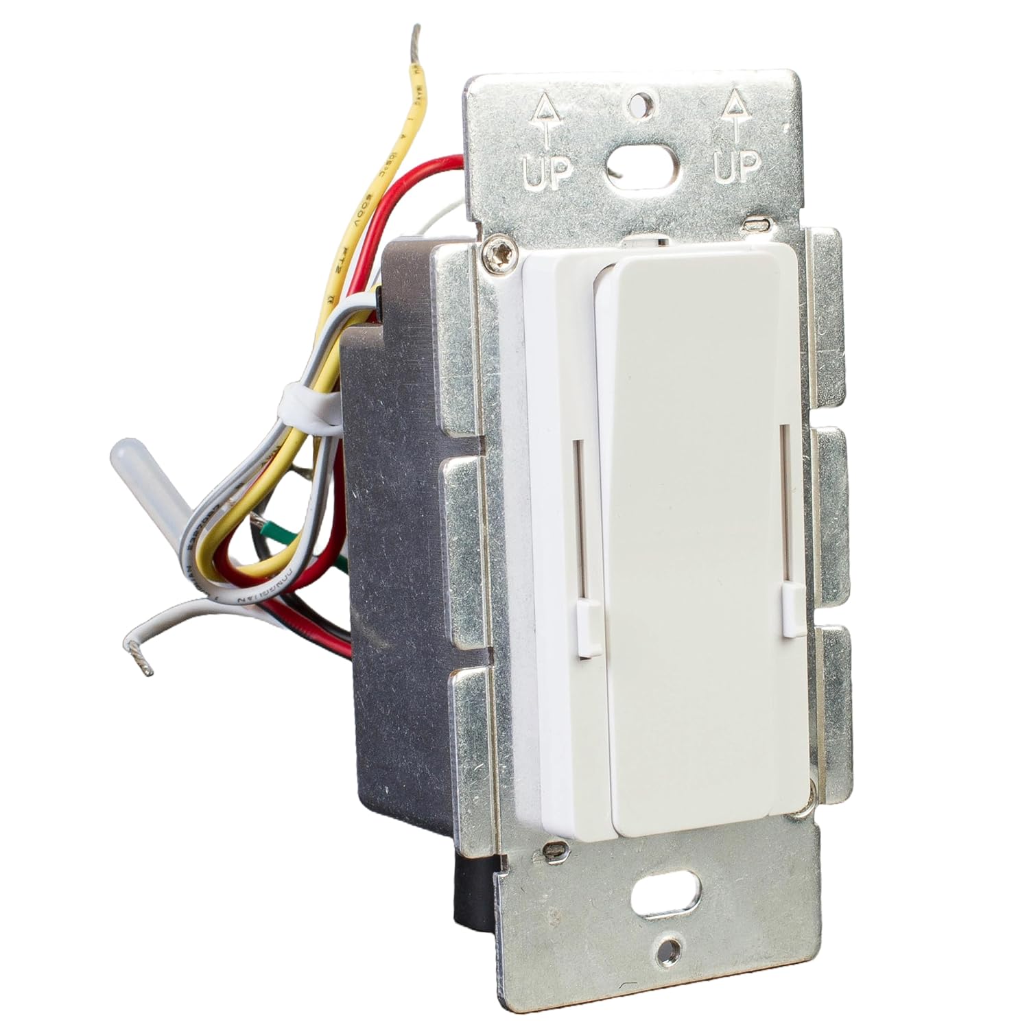 24v 160w CCT LED dimmable Driver and wall dimmer rocker switch 2 in 1 Unit, UL Listed AC to DC 24v Compatible with Most Junction Box for CCT LED Strip Tape Lights