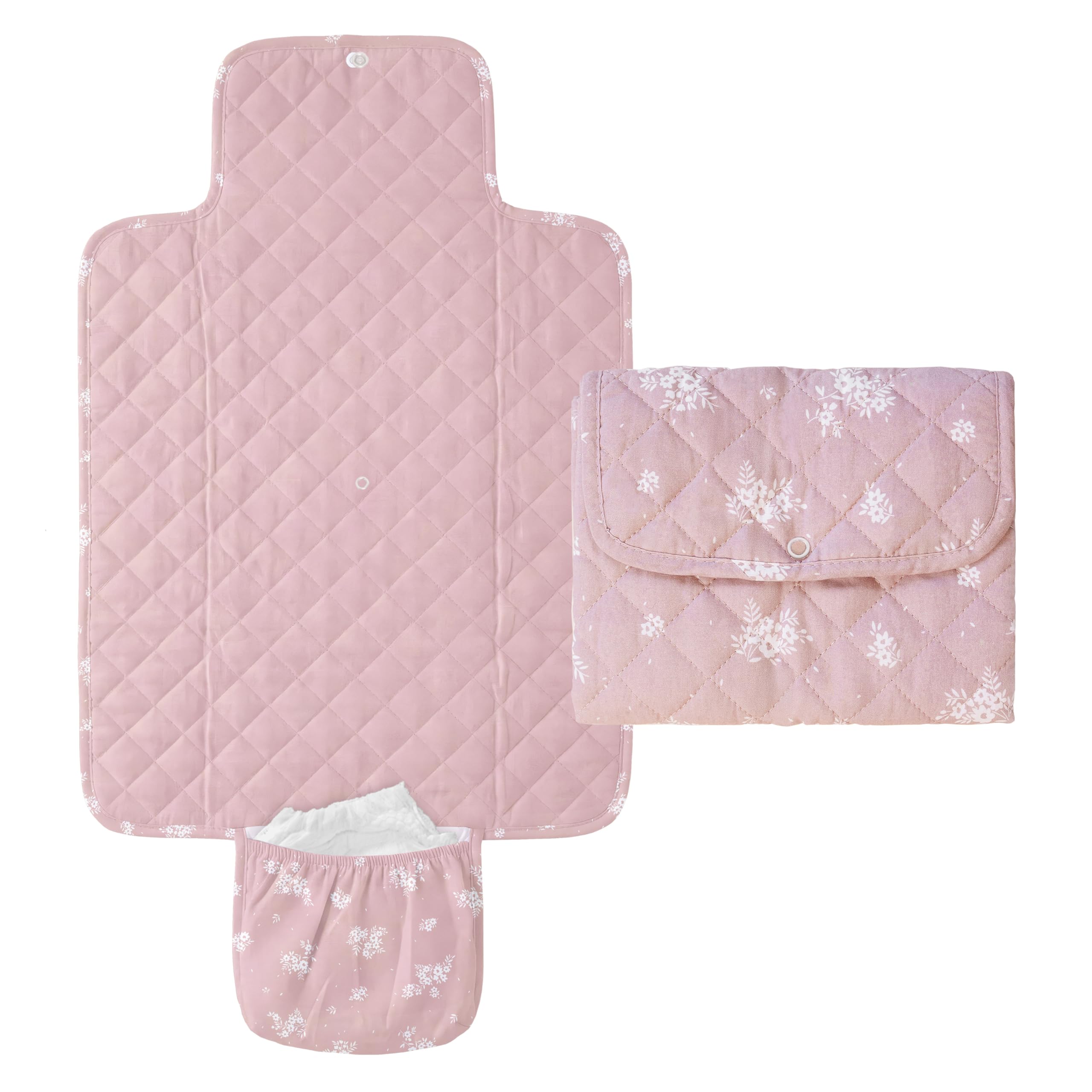 Portable Diaper Changing Pad - Waterproof Travel Baby Changing Mat - Foldable Compact Diaper Change Pad - Lightweight On The Go Change Station for