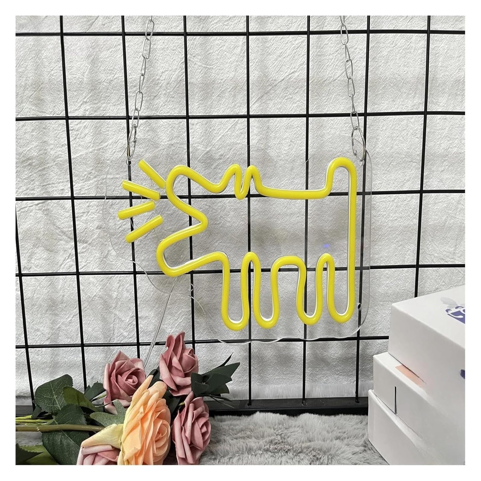 Insegna al neon "Cane che abbaia" Decorazione per negozio di animali 30x18cm
