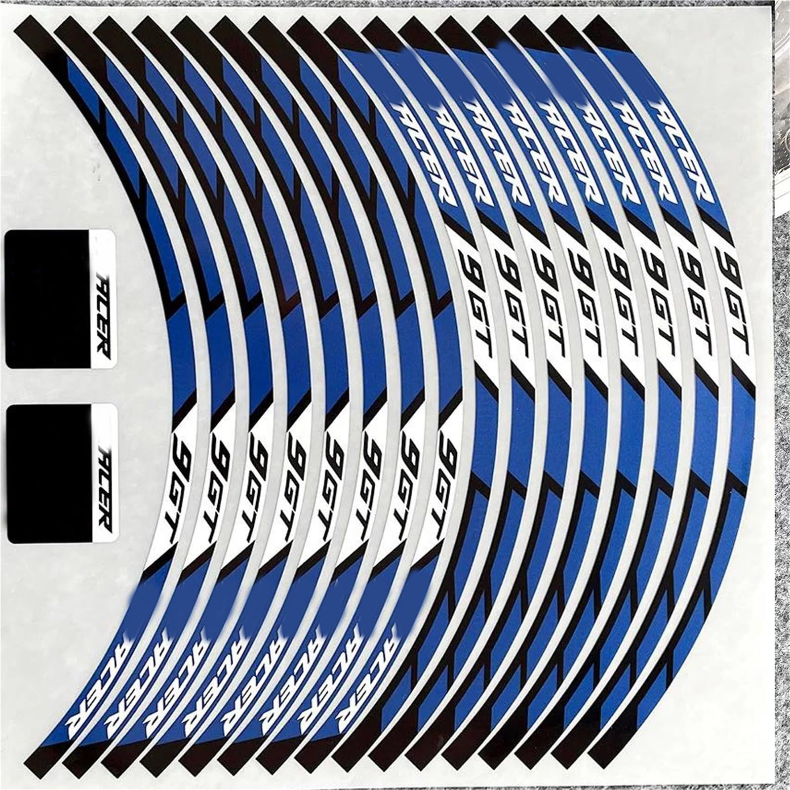 Sticker Part Tape Decals for Y-AMAHA Tracer 900 GT TRACER900 9 17inch Motorcycle Wheel Sticker Reflective Rim Hub Stripe(Blue)