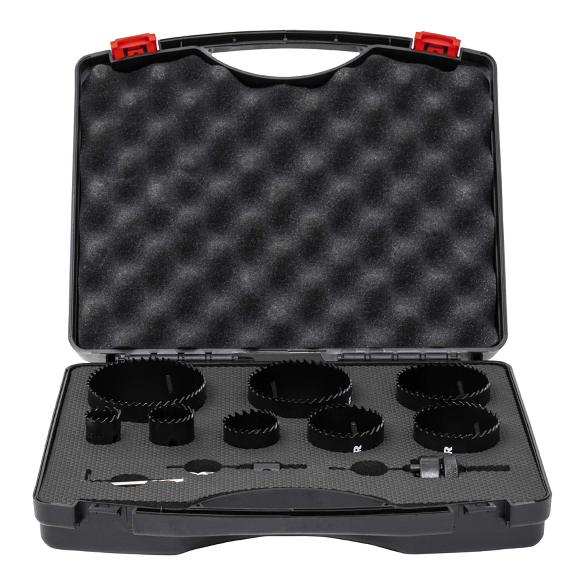 STIER Set per elettricisti di seghe a tazza HSS-Co8 bimetallo, profondità di taglio 44 mm, 11 pezzi (25, 32, 40, 54, 60, 68, 76 e 86 mm)