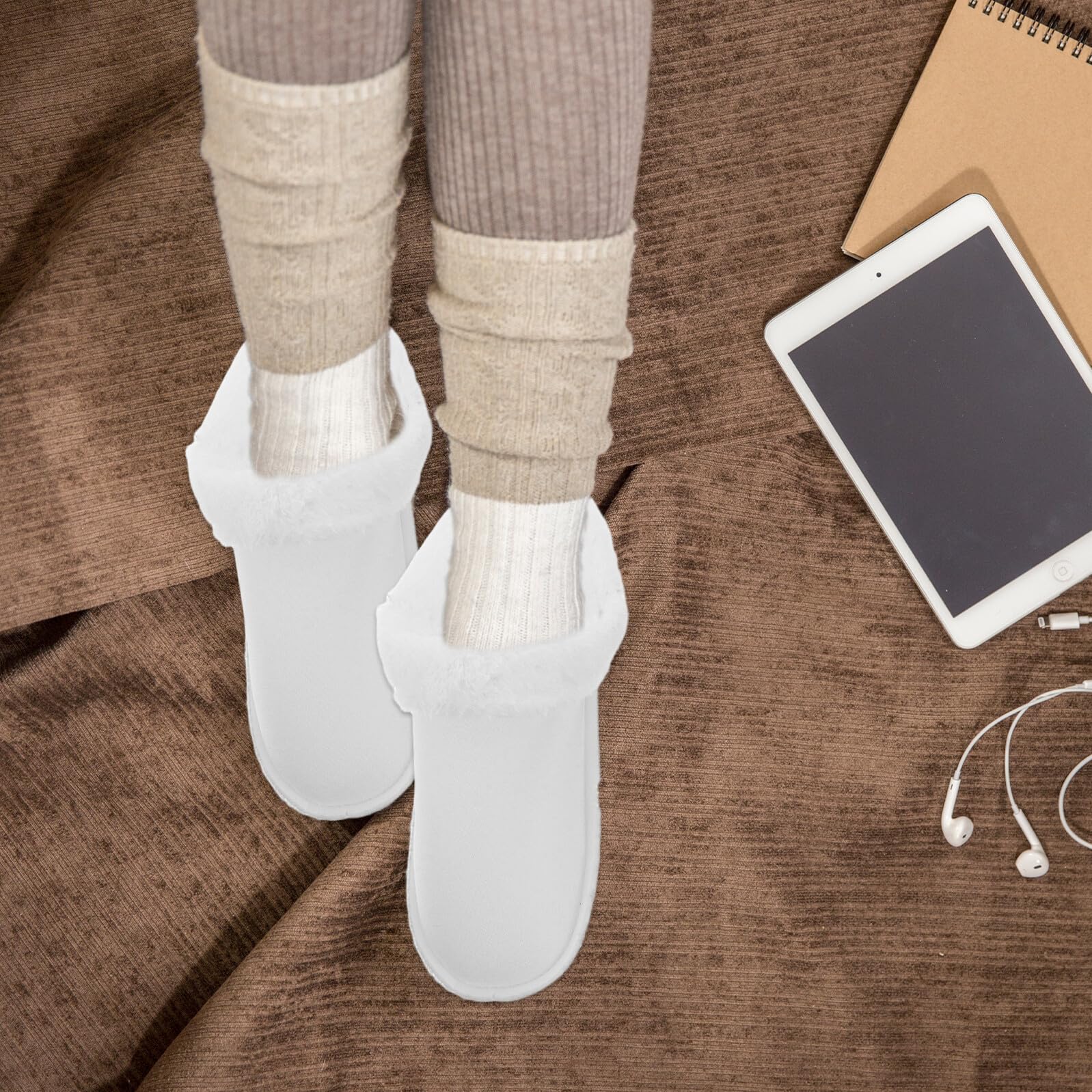 ORFOFE 3 Pares Forro Interior Aislante para Zuecos de Inserciones Suaves y Acogedoras Plantillas Interiores de Repuesto Lavables para Uso Invierno