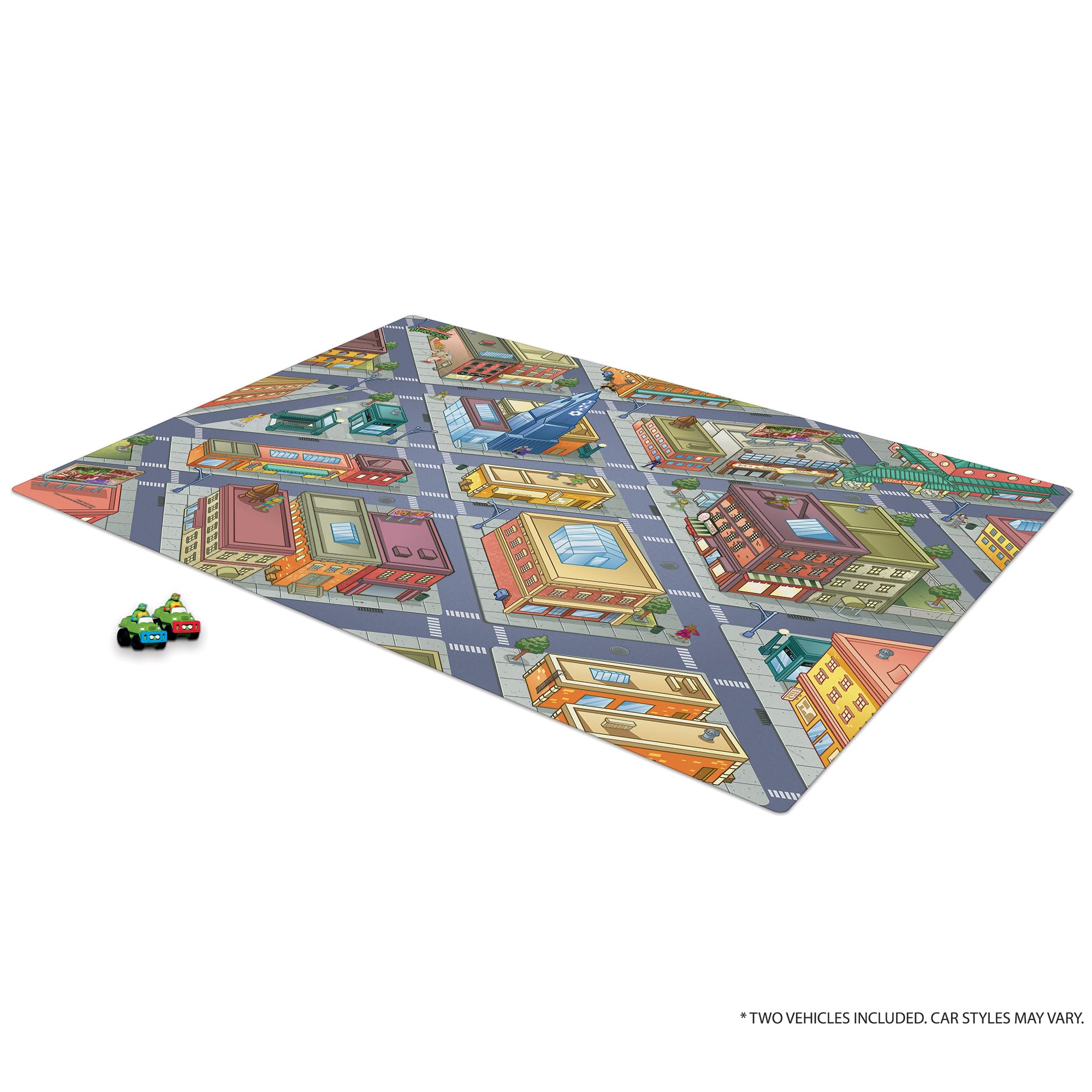 Imaginmat Jumbo TMNT mata do zabawy na podłodze, 2 zabawki, 47 x 61 cm, 2 postacie, wytrzymała mata z pianki EVA, przenośna konstrukcja, dla dzieci od 3 lat