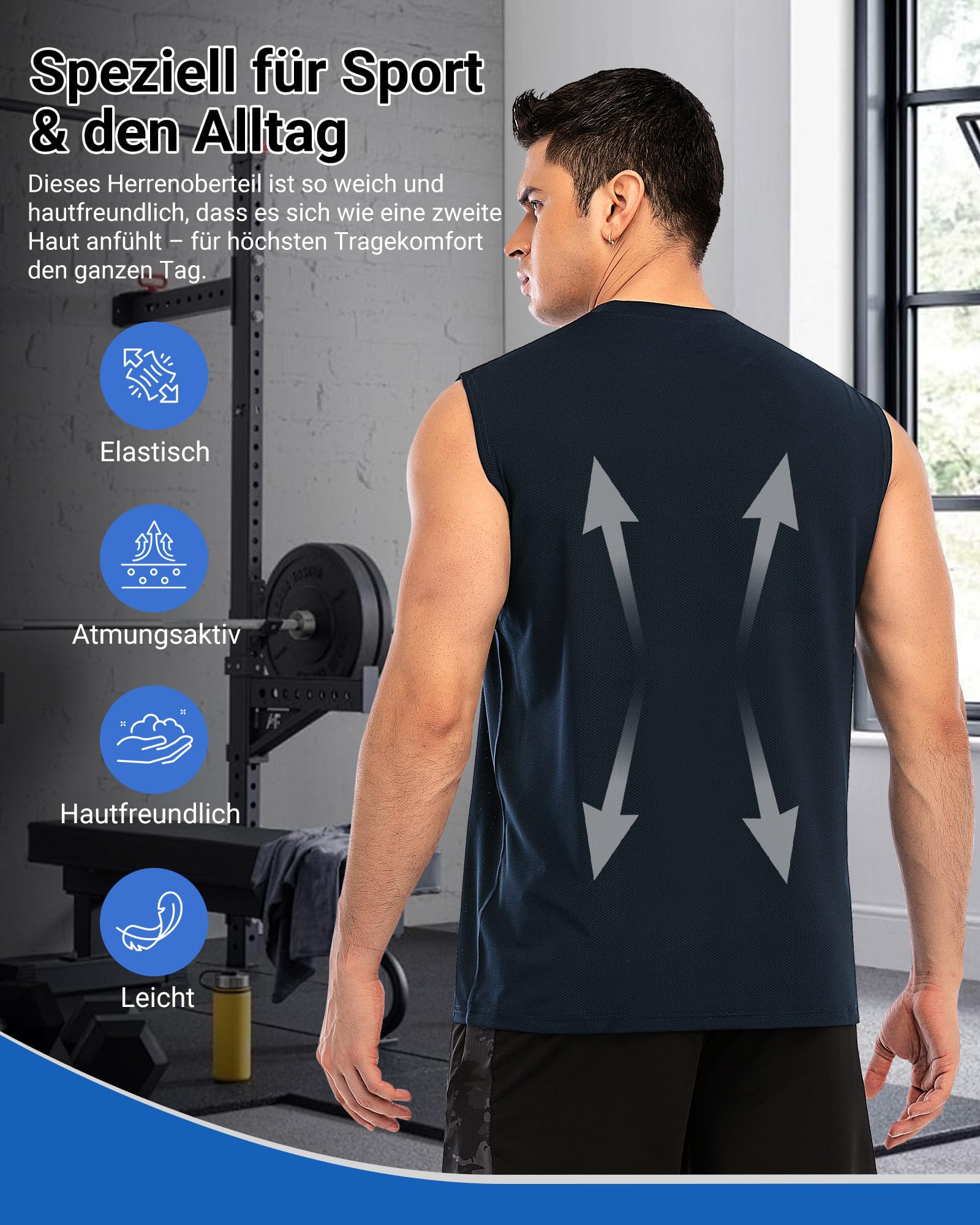 MEETYOO Débardeur Sport Homme Respirant Séchage Rapide Gym Running Rando