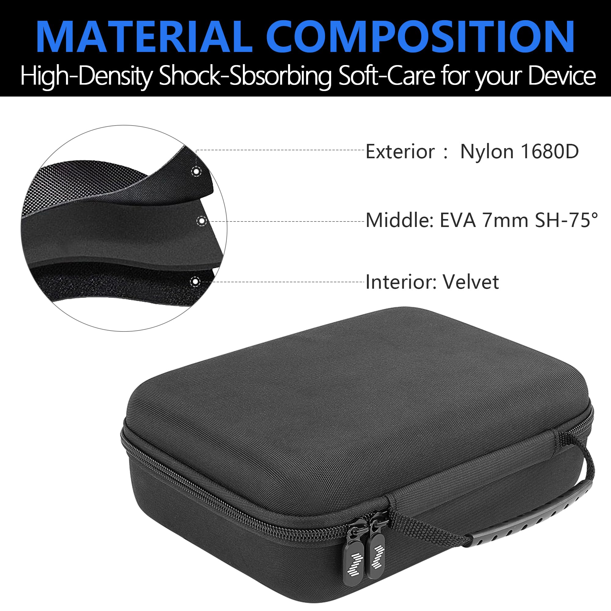 Musiin Estuche rígido de Terciopelo Premium Compatible con Zoom G1X Four Case B1X A1X, Cubierta de Pedal para procesador multiefectos de Guitarra y bajo (Negro)