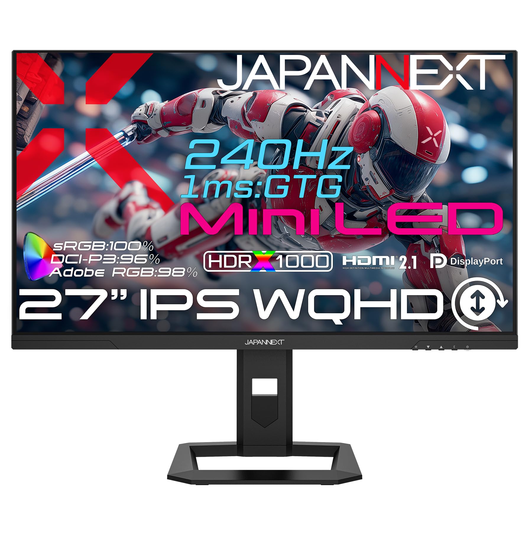 Amazon.co.jp: JAPANNEXT 27インチ IPSパネル搭載 Mini LEDバック