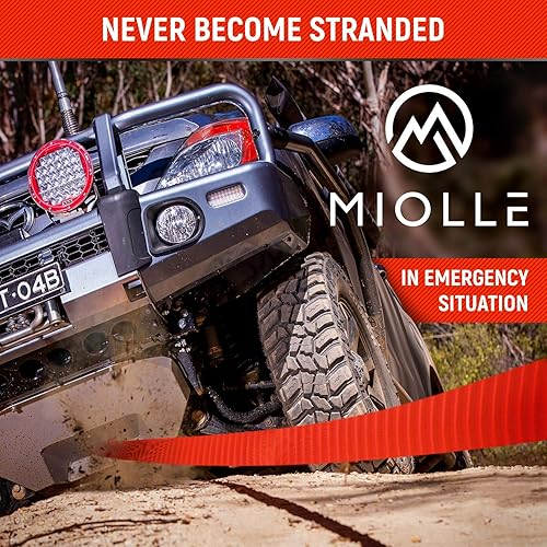 Vista 18 de Correa de remolque de engranajes de 3 x 20 pies - 33400 libras MBS (probada en laboratorios) El kit de correa de recuperación incluye: cuerda