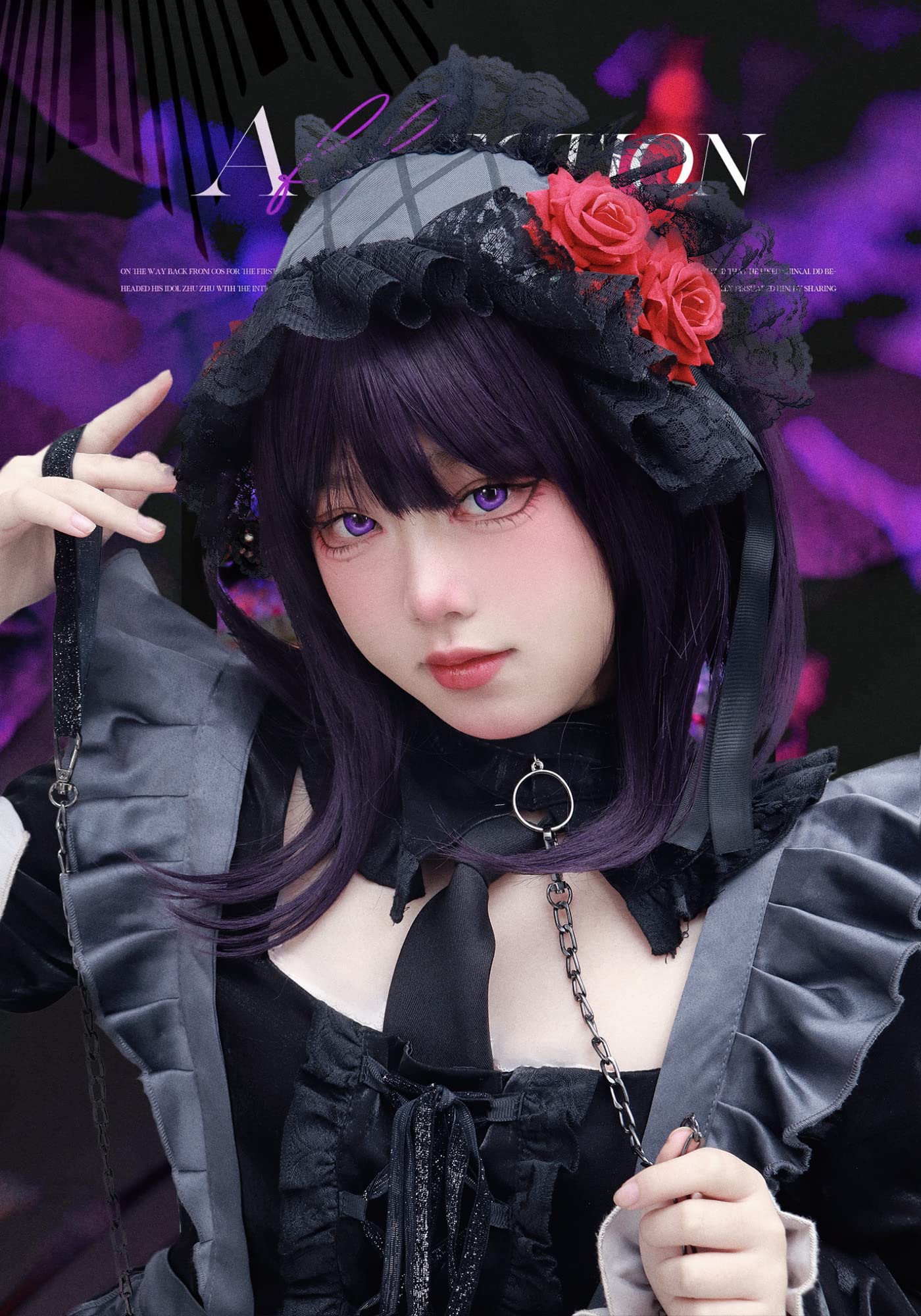 C-ZOFEK Marin Kitagawa Wig My Dress Up Darling Japan Anime Purple Short  Straight Hair Kawaii Cute Hairpiece Cosplay Japanese School female  Accessories