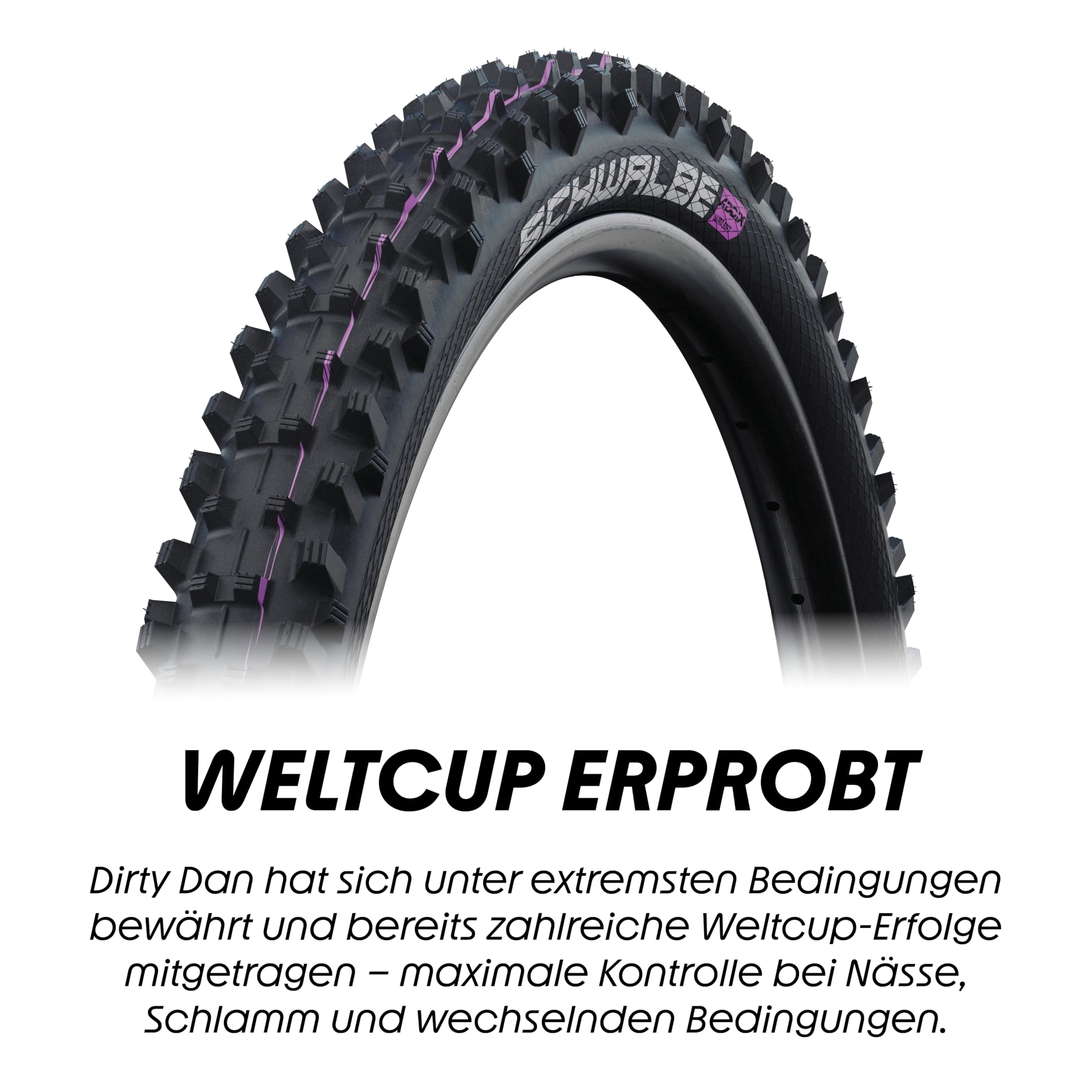 Schwalbe Fahrradreifen Dirty Dan – MTB Reifen 27.5 & 29 Zoll – Tubeless Easy für Mountainbike, Downhill und Offroad – XC Schlammreifen für weiche & 