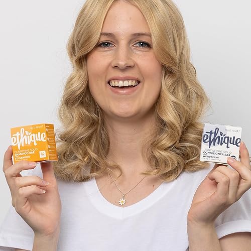 Miniatura 5 de Ethique Goodbye Grease - Paquete de regalo de barra de champú y acondicionador - Champú clarificador para cabello graso y acumulación - Vegano,