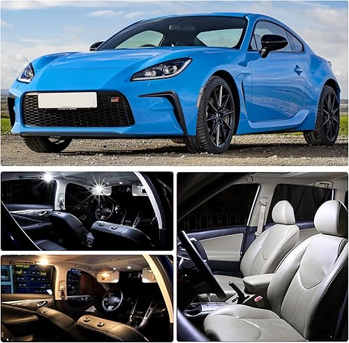 Kit de 7 luces LED blancas interiores para Toyota GR86 Subaru BRZ 2022 2023 - Super brillante 6000K LED mapa cúpula puerta freno trasero luces de