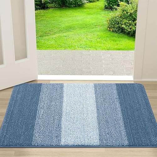 Vista 64 de Kitinjoy Tapete para puerta de interior y exterior, 48 x 32 pulgadas, antideslizante, absorbente, atrapador de suciedad, de perfil bajo, lavable