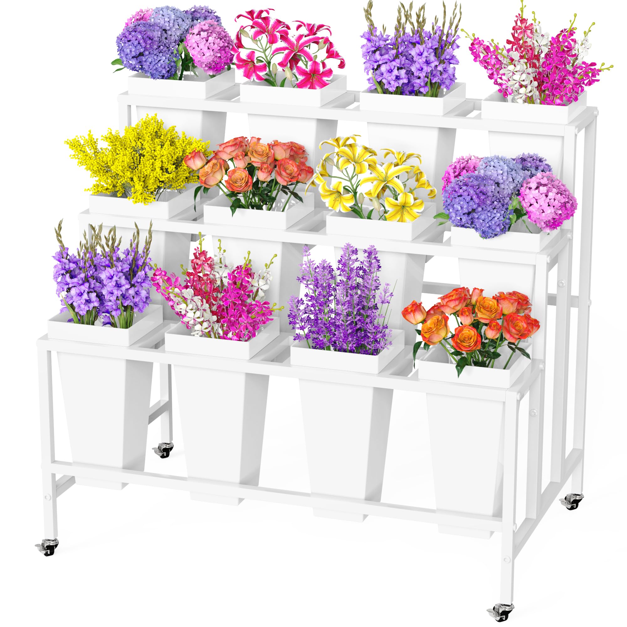 Amazon.com: Putros Flower Display Stand with 12 Buckets