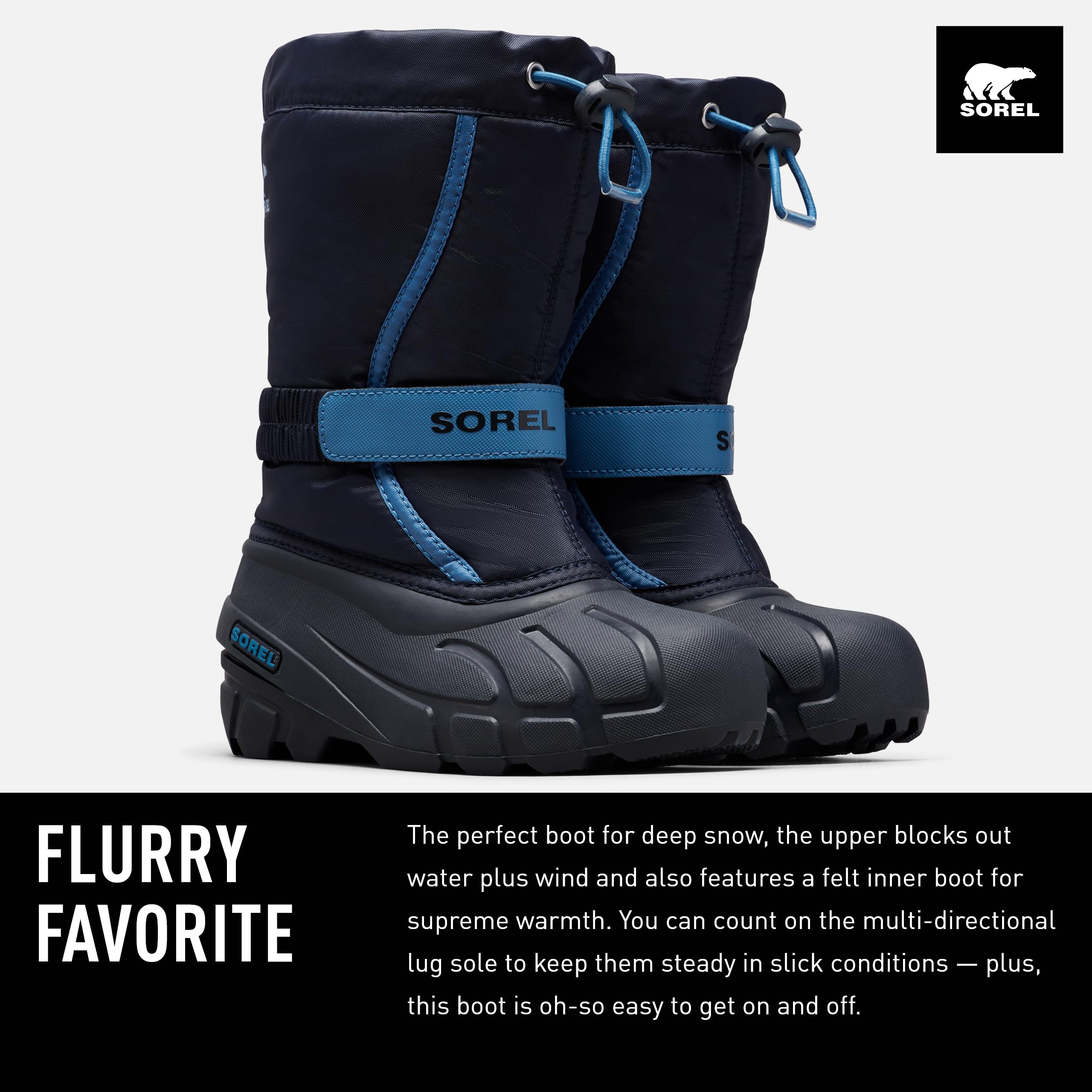 Sorel Stivali invernali unisex per bambini, Youth Flurry