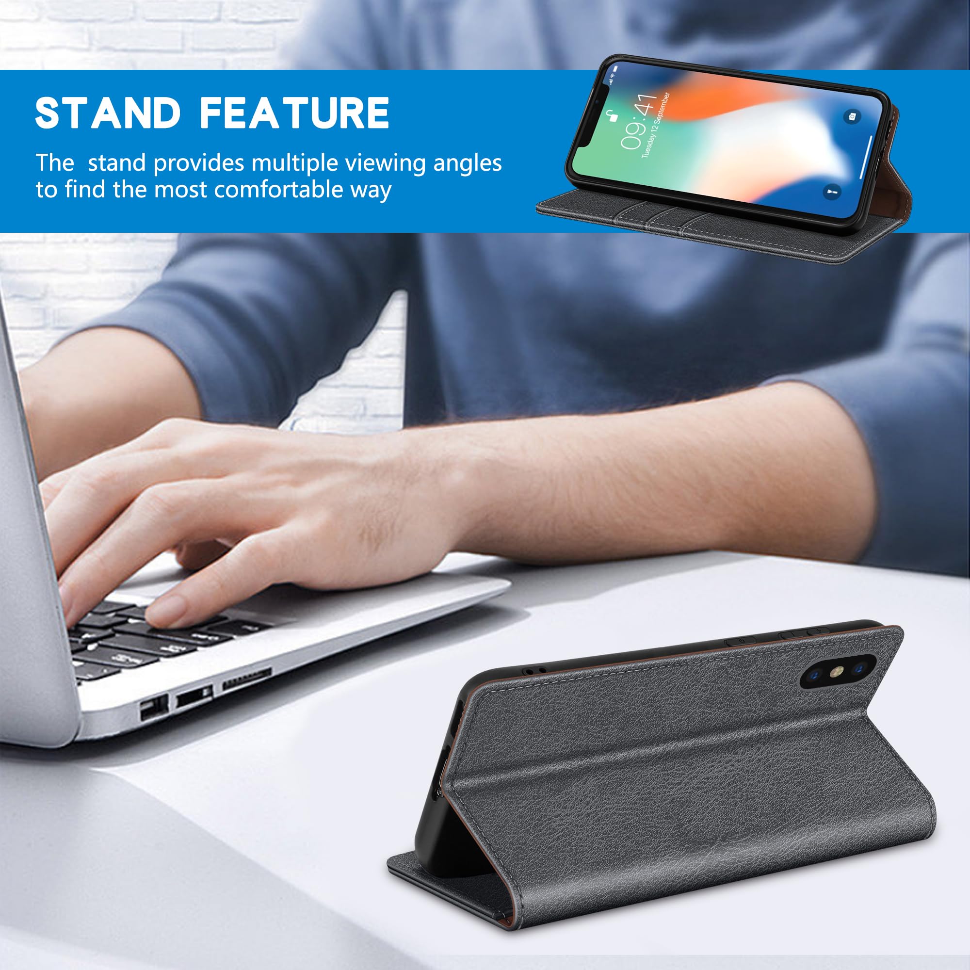 Amazon.com: ZZXX for iPhone X/iPhone Xs Wallet Case with [RFID