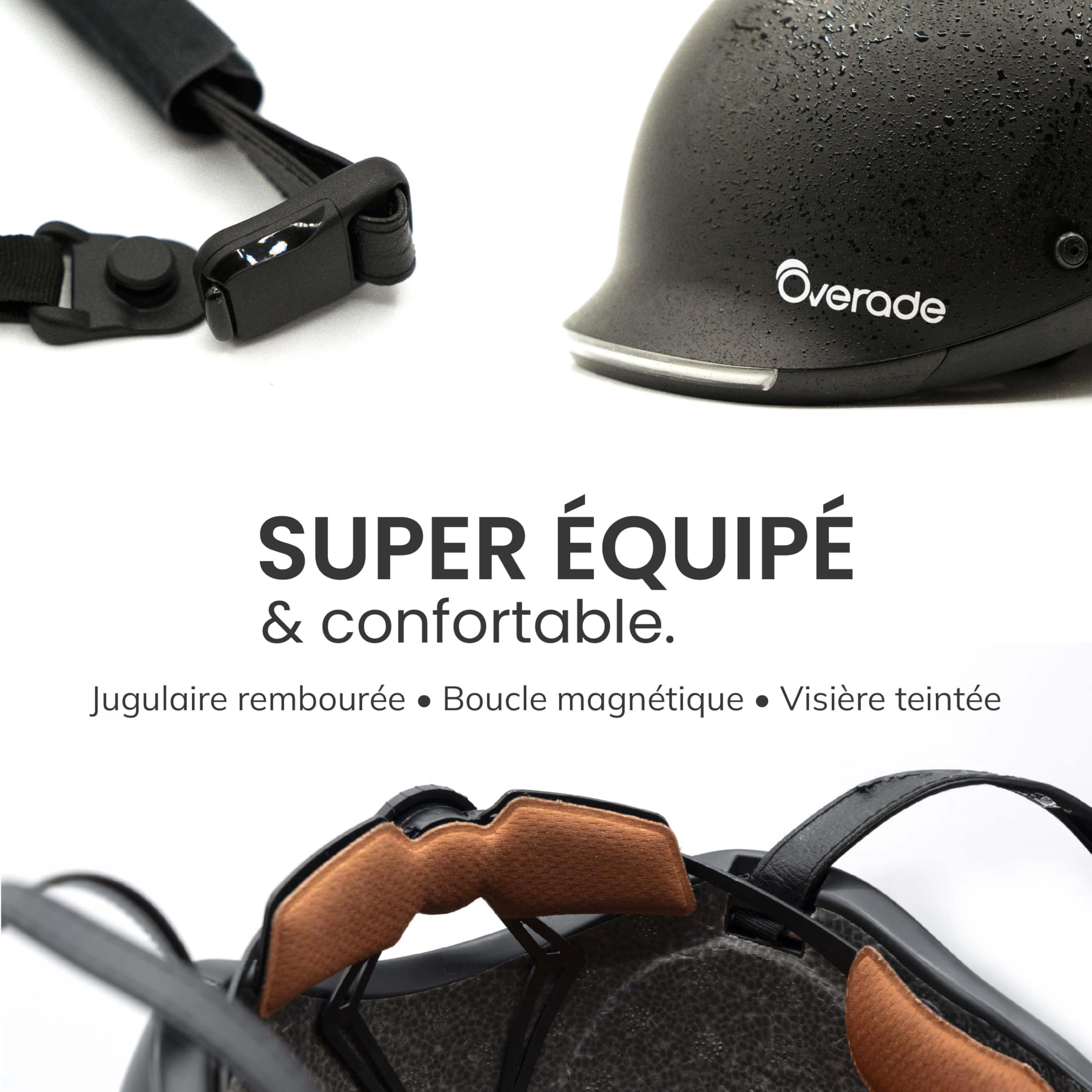 Casque Life pour vélo, Trottinette, avec éclairage Puissant Avant/arrière - Fonction Clignotants - Taille Unique