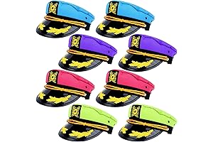 Set of 8 Boater Sailor Hat Captain Hats