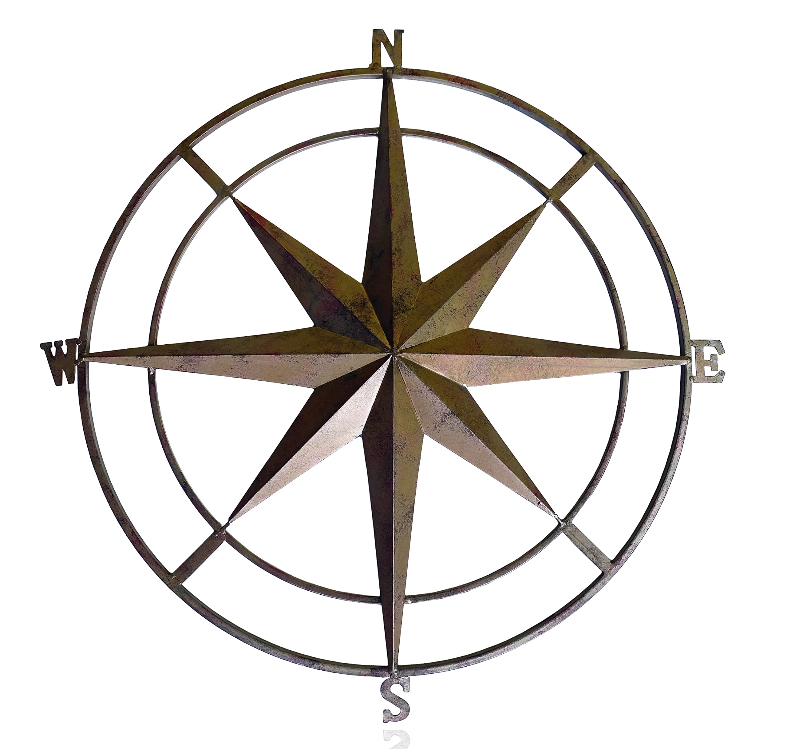Compass Wall Plaque - 30 Inch - Indoor/Outdoor - Bronze - Backyard Expressions
